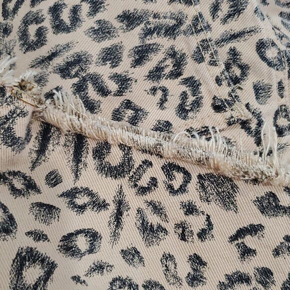 Free people we the free leopard print raw hem high waist short size 26 - Picture 7 of 8